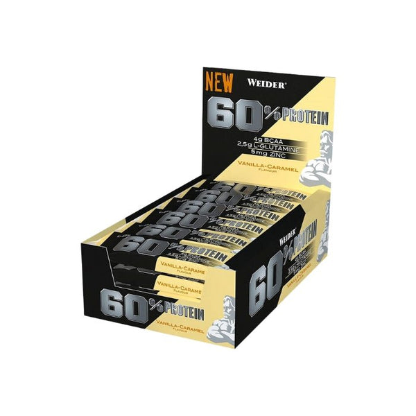 60% Proteīna batoniņš (24 x 45 g) - Weider - Vitamins.lv